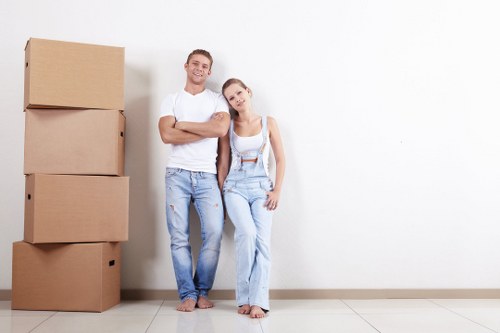 Removal van service operating in Harringay residential street