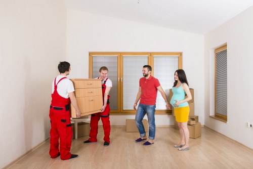 Careful loading of household furniture for a North London move