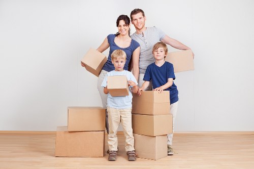 Moving checklist and boxes for a flat relocation in Harringay