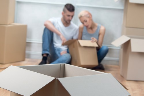 Preparing household items for a removal van move in Harringay
