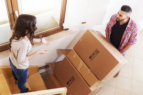 Local transfer station handling separated moving waste