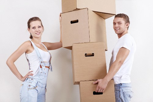 Preparing desks and equipment for a Harringay office relocation
