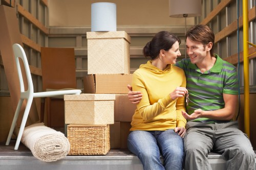 Removal van and moving supplies used for a North London Harringay service